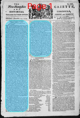 Page thumbnail for The New Hampshire Gazette And Historical Chronicle