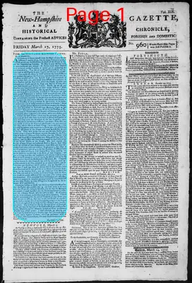 Page thumbnail for The New Hampshire Gazette And Historical Chronicle