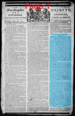 Page thumbnail for The New Hampshire Gazette And Historical Chronicle