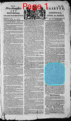 Page thumbnail for The New Hampshire Gazette And Historical Chronicle