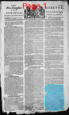 Page thumbnail for The New Hampshire Gazette And Historical Chronicle