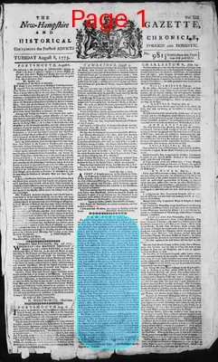 Page thumbnail for The New Hampshire Gazette And Historical Chronicle