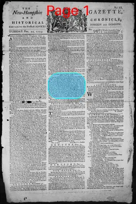 Page thumbnail for The New Hampshire Gazette And Historical Chronicle