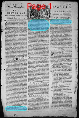 Page thumbnail for The New Hampshire Gazette And Historical Chronicle