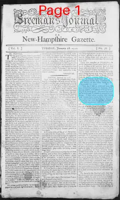 Page thumbnail for The Freeman's Journal, Or, New Hampshire Gazette