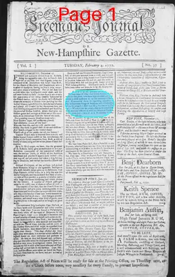 Page thumbnail for The Freeman's Journal, Or, New Hampshire Gazette