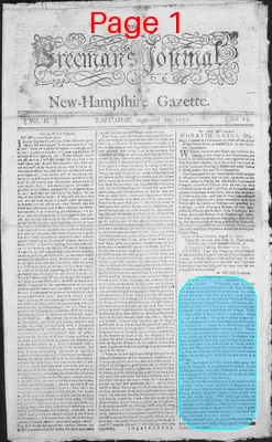 Page thumbnail for The Freeman's Journal, Or, New Hampshire Gazette