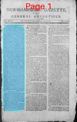 Page thumbnail for The New Hampshire Gazette And General Advertiser