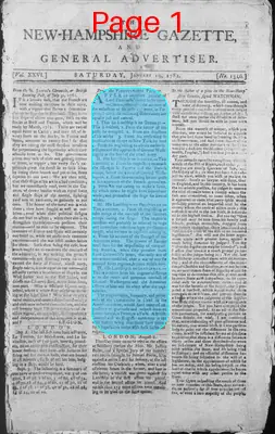 Page thumbnail for The New Hampshire Gazette And General Advertiser