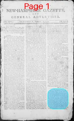 Page thumbnail for The New Hampshire Gazette And General Advertiser