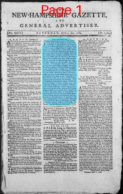 Page thumbnail for The New Hampshire Gazette And General Advertiser
