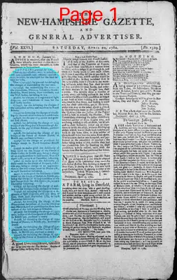 Page thumbnail for The New Hampshire Gazette And General Advertiser