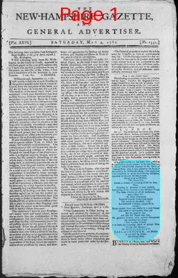 Page thumbnail for The New Hampshire Gazette And General Advertiser