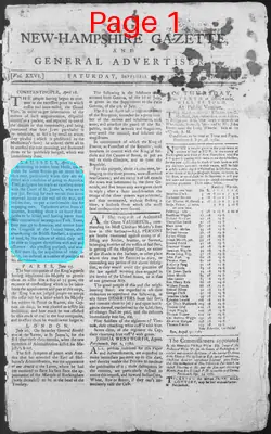 Page thumbnail for The New Hampshire Gazette And General Advertiser