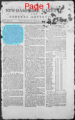 Page thumbnail for The New Hampshire Gazette And General Advertiser