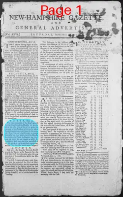 Page thumbnail for The New Hampshire Gazette And General Advertiser