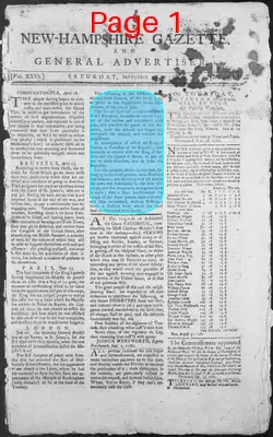 Page thumbnail for The New Hampshire Gazette And General Advertiser