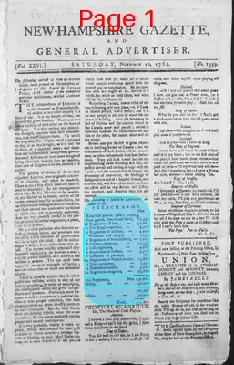 Page thumbnail for The New Hampshire Gazette And General Advertiser