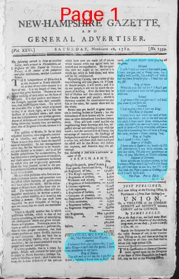 Page thumbnail for The New Hampshire Gazette And General Advertiser