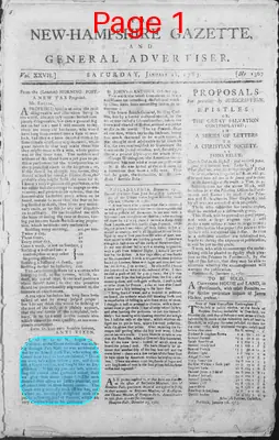 Page thumbnail for The New Hampshire Gazette And General Advertiser
