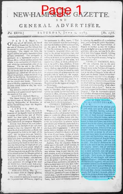 Page thumbnail for The New Hampshire Gazette And General Advertiser
