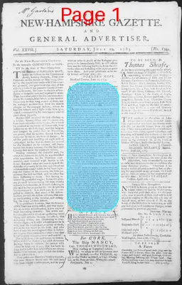 Page thumbnail for The New Hampshire Gazette And General Advertiser