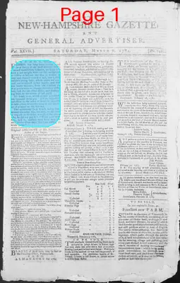 Page thumbnail for The New Hampshire Gazette And General Advertiser