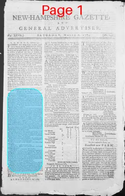 Page thumbnail for The New Hampshire Gazette And General Advertiser