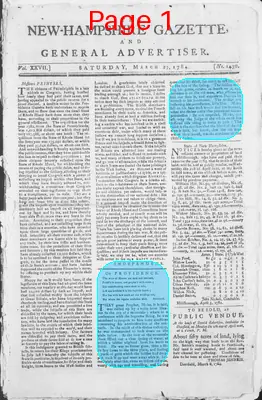 Page thumbnail for The New Hampshire Gazette And General Advertiser