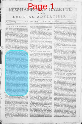 Page thumbnail for The New Hampshire Gazette And General Advertiser