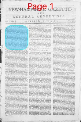 Page thumbnail for The New Hampshire Gazette And General Advertiser