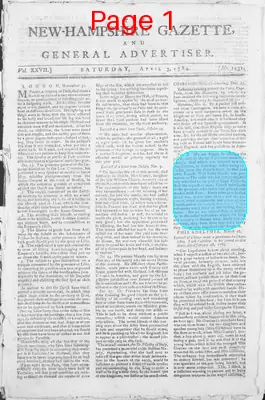 Page thumbnail for The New Hampshire Gazette And General Advertiser