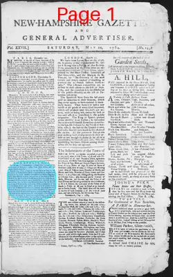 Page thumbnail for The New Hampshire Gazette And General Advertiser