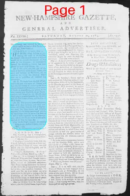 Page thumbnail for The New Hampshire Gazette And General Advertiser