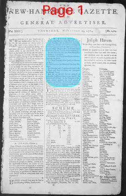 Page thumbnail for The New Hampshire Gazette And General Advertiser