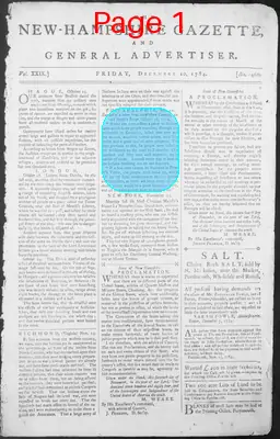 Page thumbnail for The New Hampshire Gazette And General Advertiser