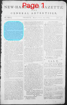 Page thumbnail for The New Hampshire Gazette And General Advertiser