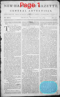 Page thumbnail for The New Hampshire Gazette And General Advertiser