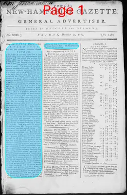 Page thumbnail for Fowle's New Hampshire Gazette And General Advertiser
