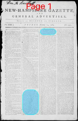 Page thumbnail for Fowle's New Hampshire Gazette And General Advertiser
