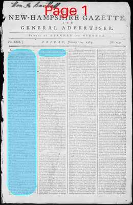 Page thumbnail for Fowle's New Hampshire Gazette And General Advertiser