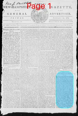 Page thumbnail for Fowle's New Hampshire Gazette And General Advertiser