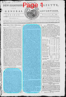 Page thumbnail for Fowle's New Hampshire Gazette And General Advertiser