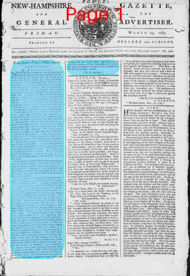 Page thumbnail for Fowle's New Hampshire Gazette And General Advertiser