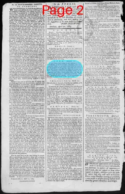 Page thumbnail for Fowle's New Hampshire Gazette And General Advertiser