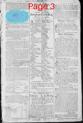 Page thumbnail for Fowle's New Hampshire Gazette And General Advertiser