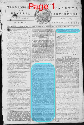 Page thumbnail for Fowle's New Hampshire Gazette And General Advertiser