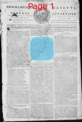 Page thumbnail for Fowle's New Hampshire Gazette And General Advertiser