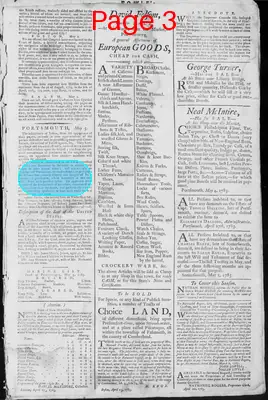 Page thumbnail for Fowle's New Hampshire Gazette And General Advertiser
