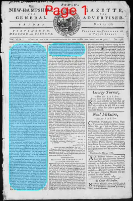 Page thumbnail for Fowle's New Hampshire Gazette And General Advertiser